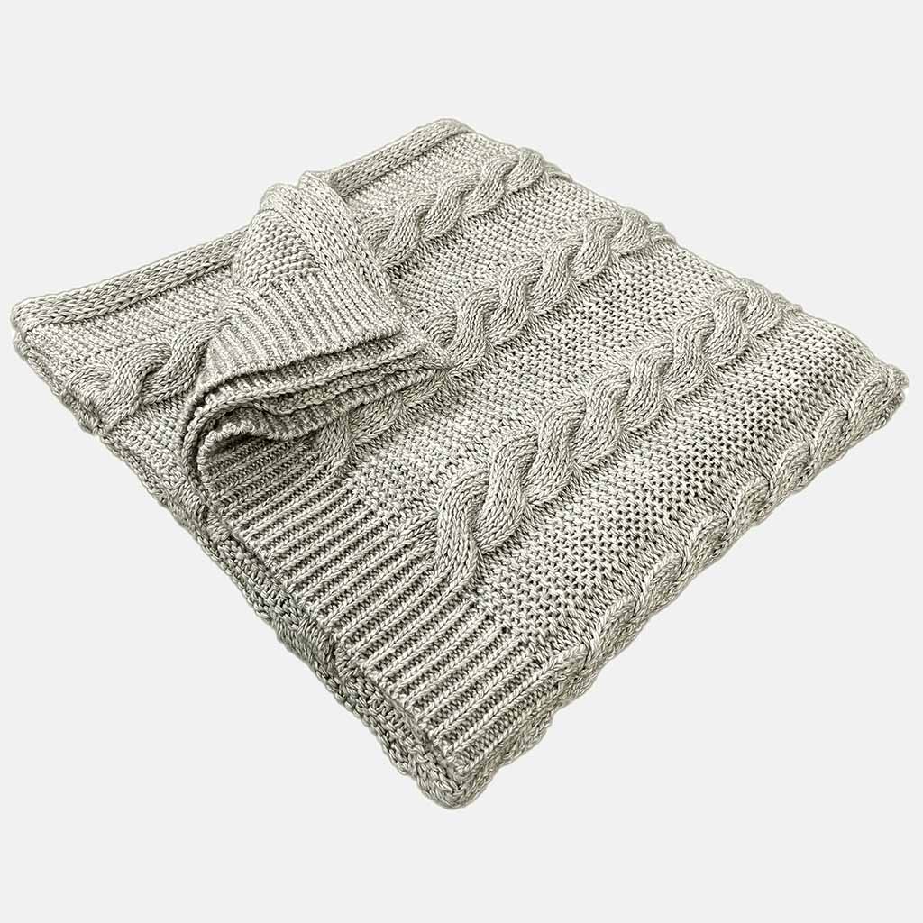 Cable Knit Throw Blanket
