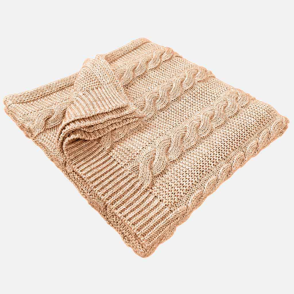 Cable Knit Throw Blanket