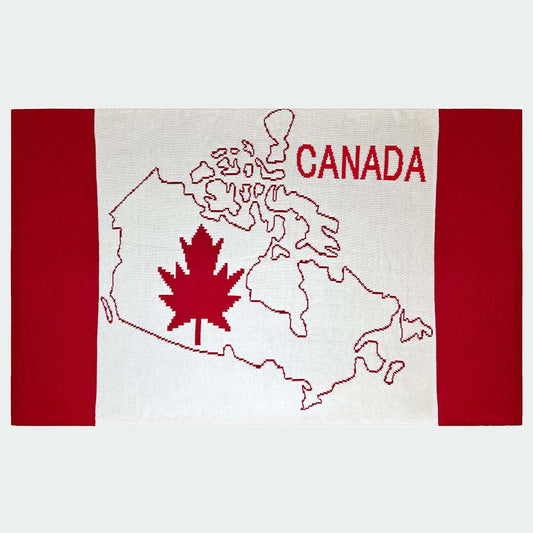 Canada Map Throw Blanket